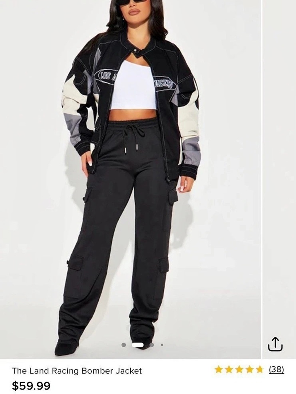 The Land Racing Bomber Jacket Color Block